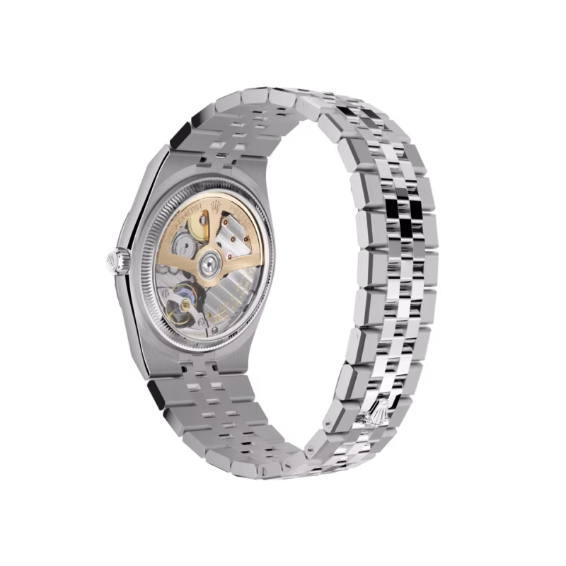Rolex Land-Dweller 36 M127234-0001 White Rolesor Fluted Bezel Silver Dial Roman Numerals Jubilee Bracelet - Image 4