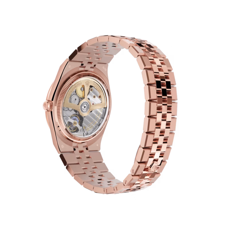 Rolex Land-Dweller 36 M127285TBR-0002 Everose Gold Diamond Bezel Diamond Paved Dial President Bracelet - Image 7