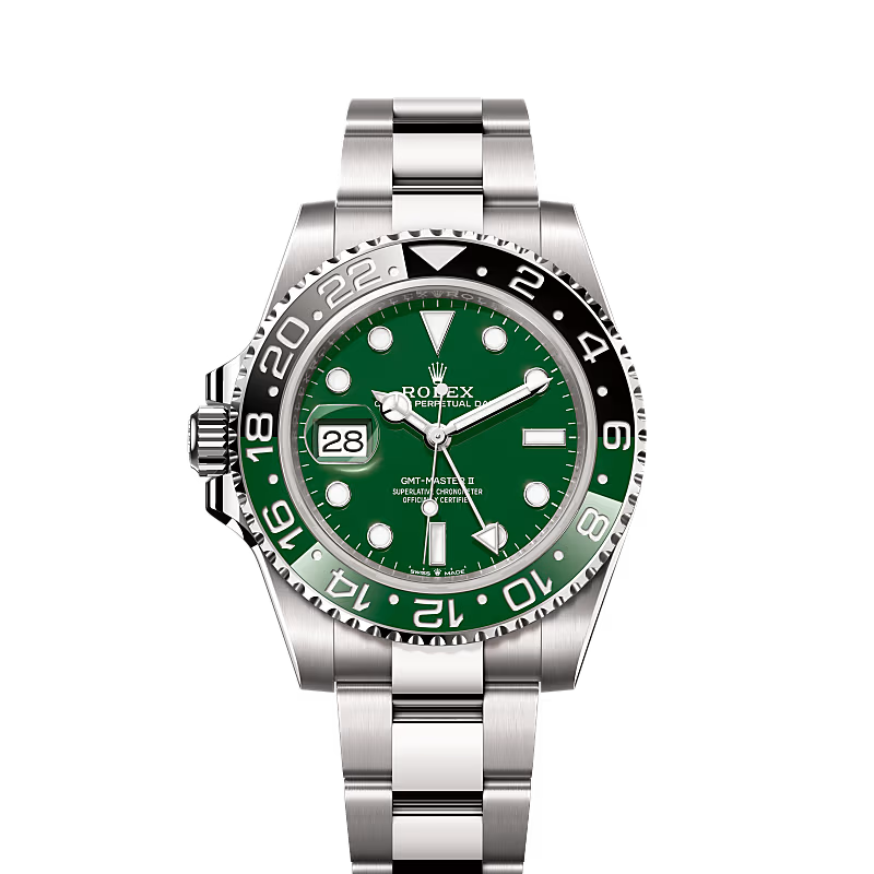 Rolex GMT-Master II Oyster, 40 mm, white gold Ref.126729VTNR - White Gold “Sprite‑Hulk”