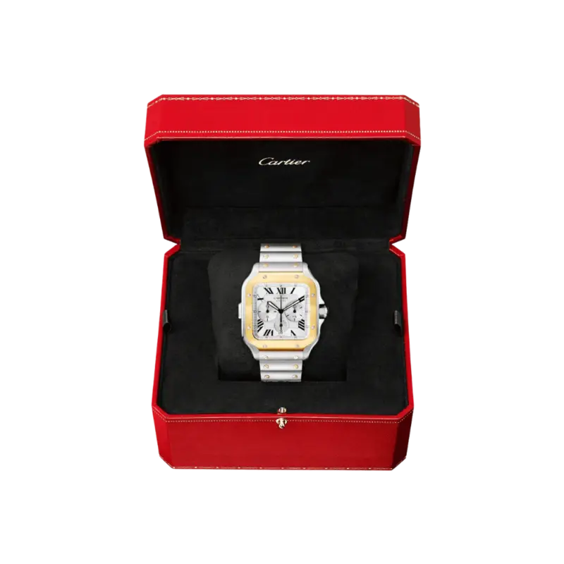 Santos de Cartier XL Chronograph Steel/Gold - Image 6