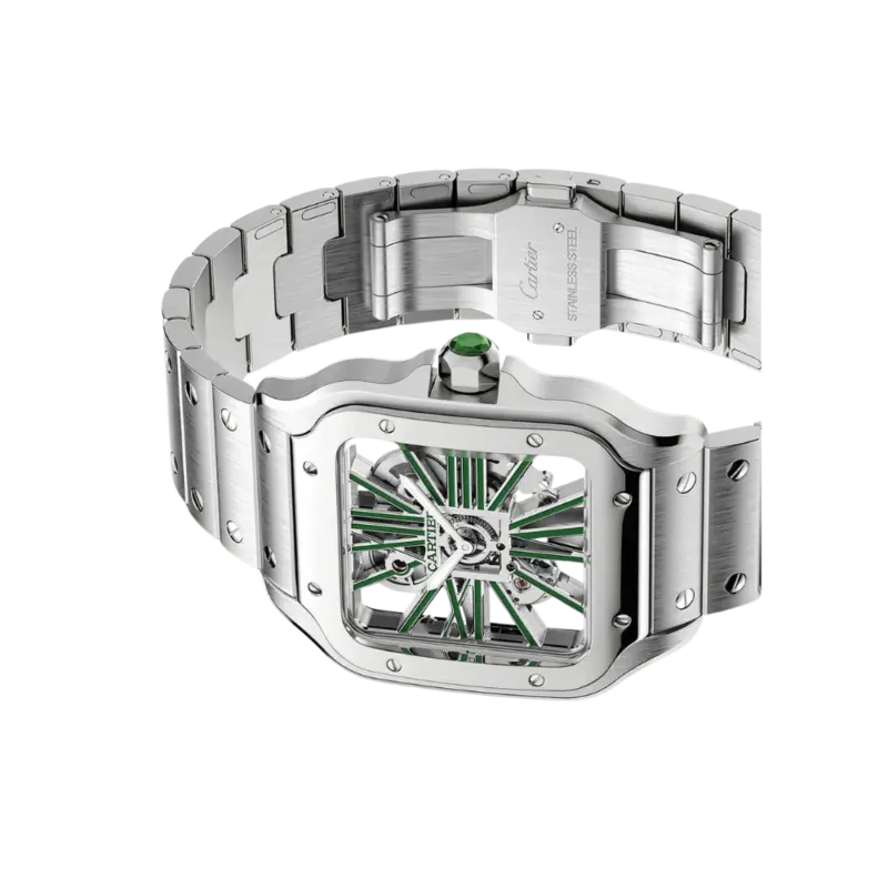 Santos de Cartier Large Skeleton/Green - Image 2