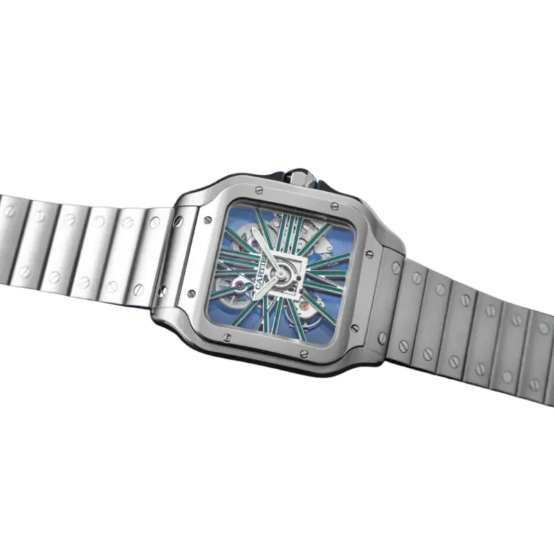 Santos de Cartier Large Skeleton/Green - Image 5