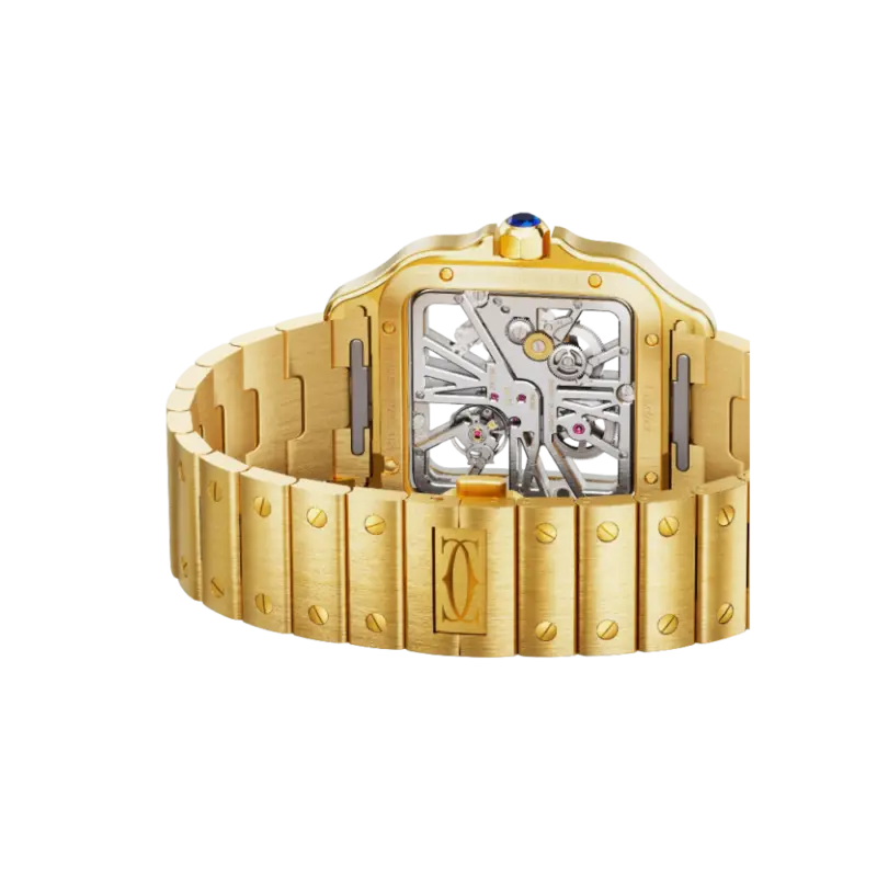 Santos de Cartier Large Skeleton Yellow Gold - Image 4