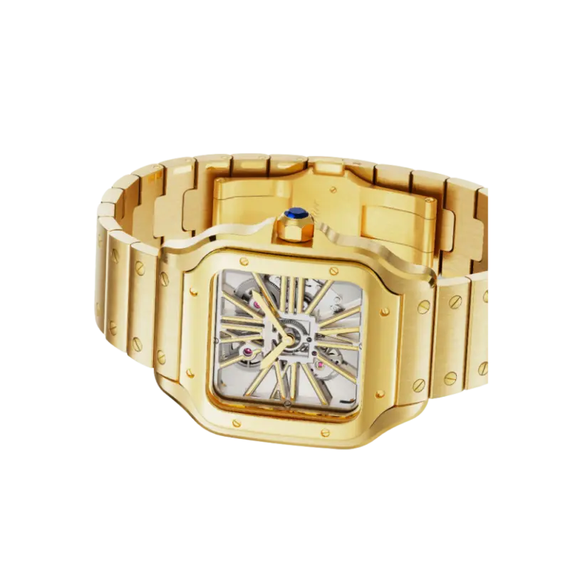 Santos de Cartier Large Skeleton Yellow Gold - Image 3