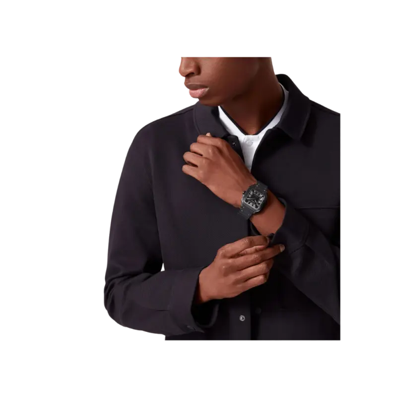 Santos de Cartier Large ADLC Black - Image 5