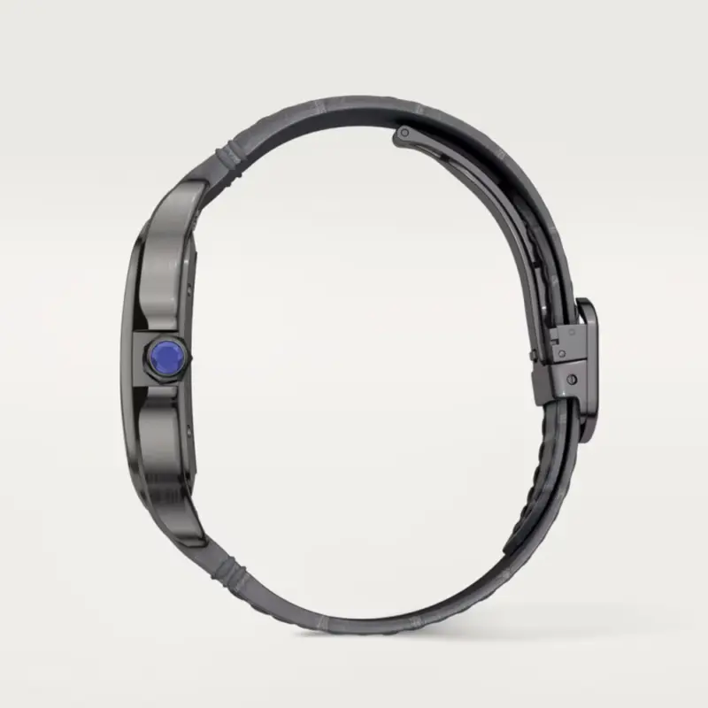Santos de Cartier Large Skeleton Black ADLC - Image 6