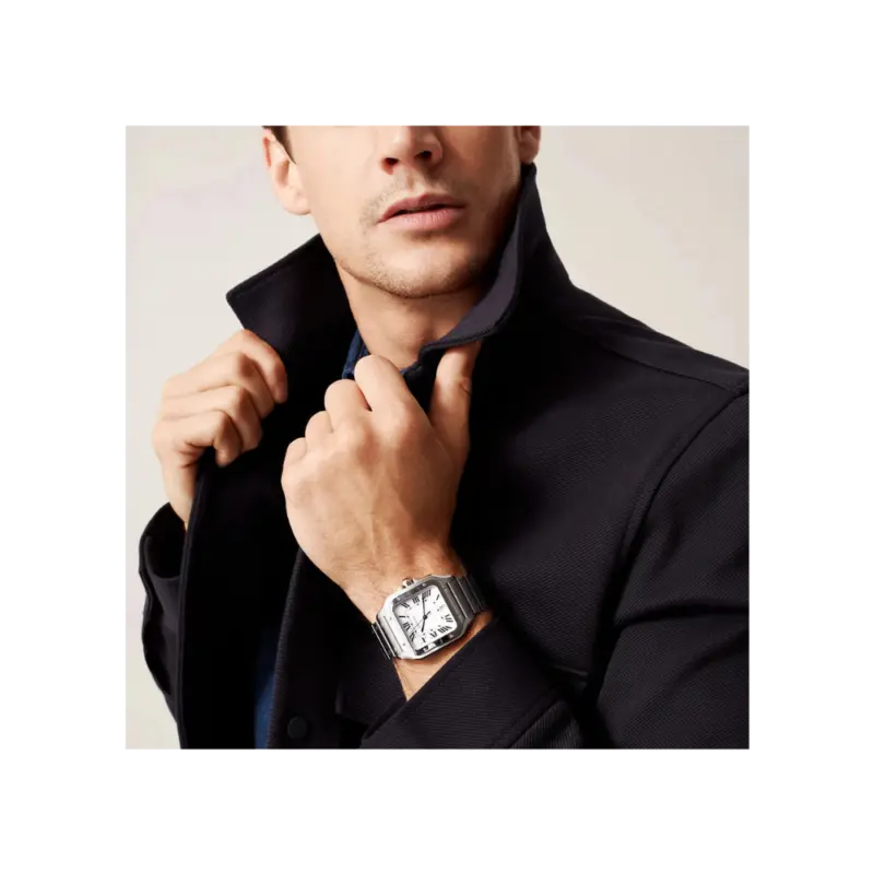 Santos de Cartier Large Steel watch - Image 6