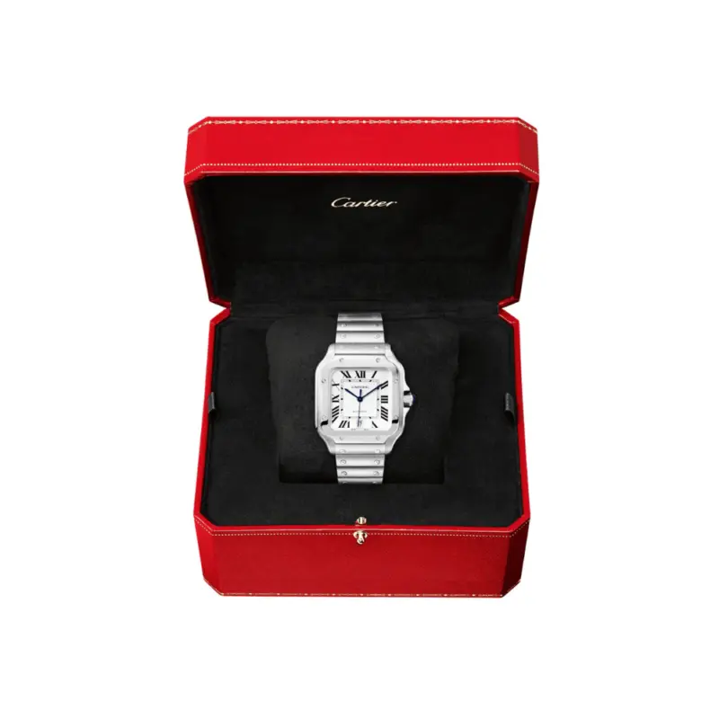 Santos de Cartier Large Steel watch - Image 7