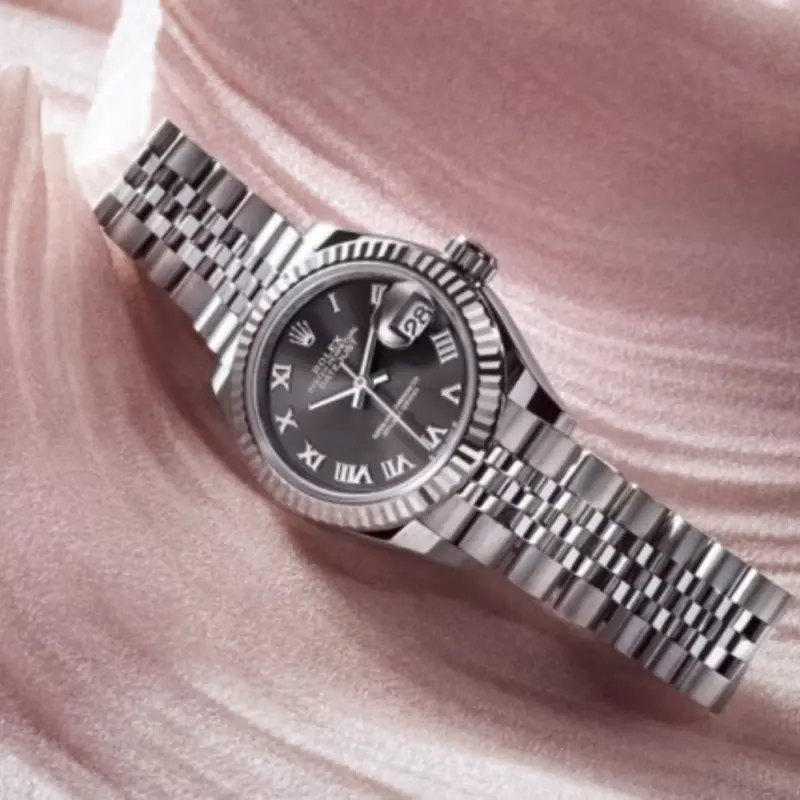 Rolex Lady-Datejust 28, Oystersteel and 18k White Gold, Ref#279174-0021 - Image 5