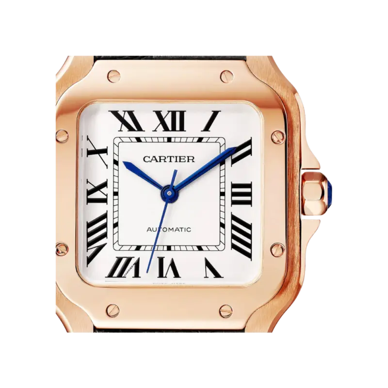 Santos de Cartier Medium Automatic Gold Watch - Image 2