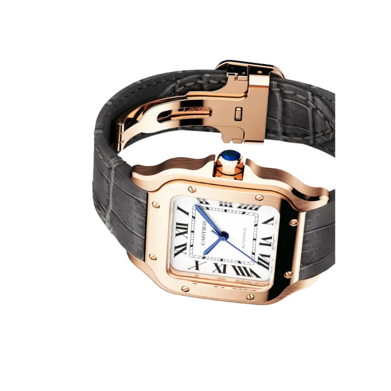 Santos de Cartier Medium Automatic Gold Watch - Image 3