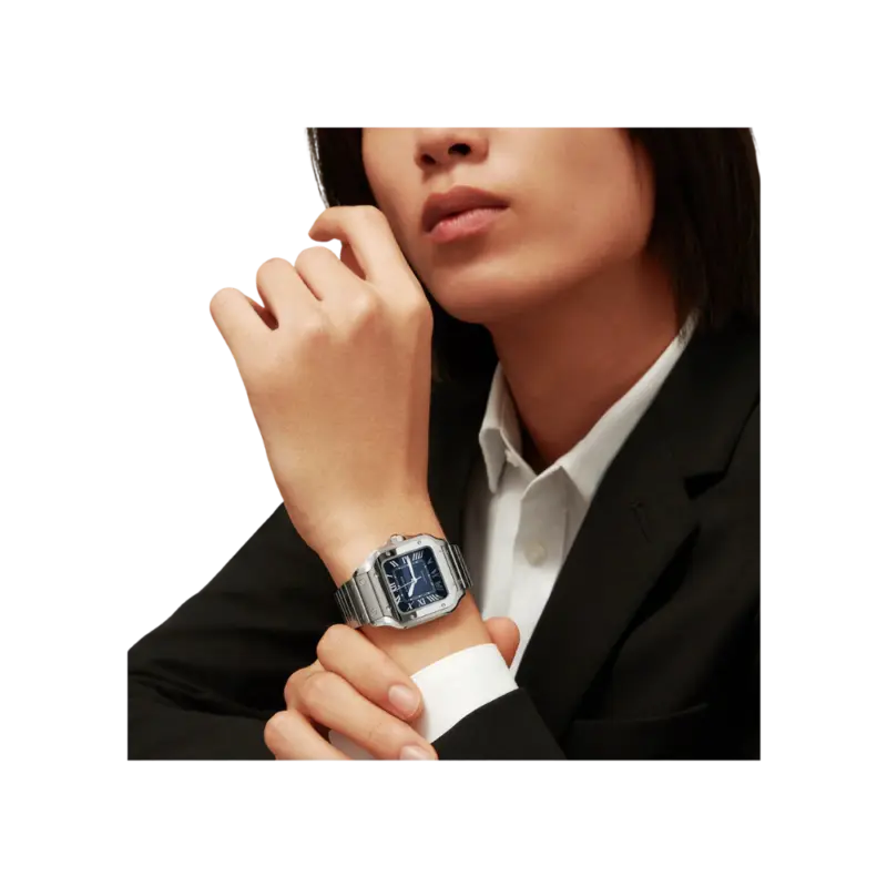 Santos de Cartier Medium Blue Dial Automatic - Image 2