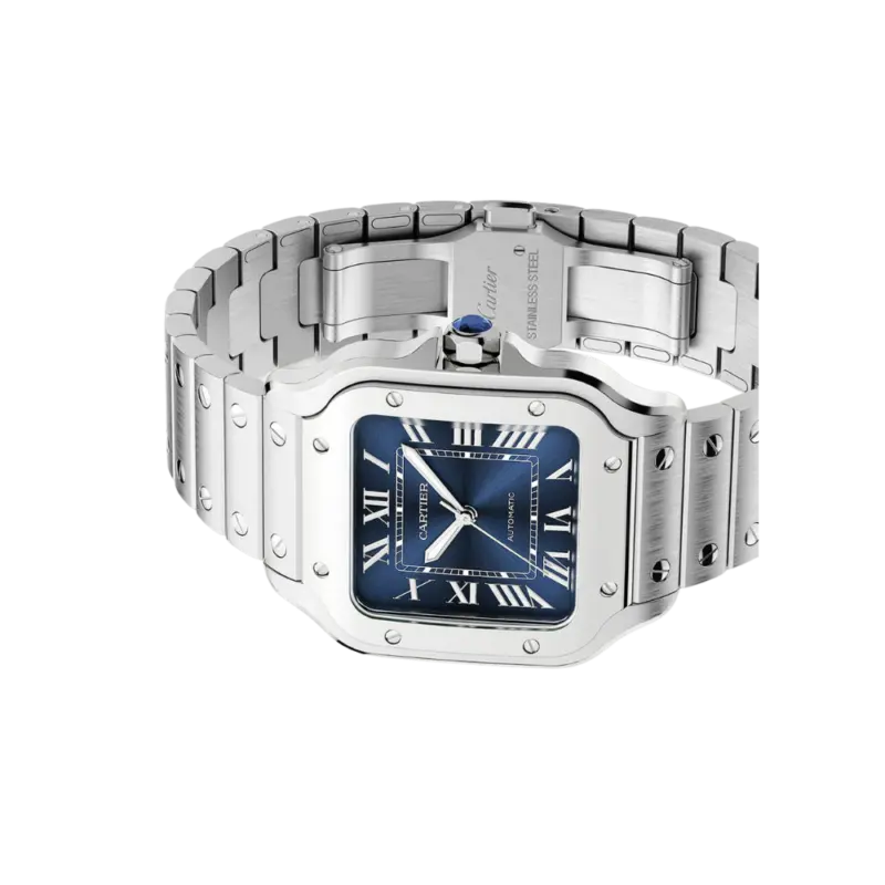 Santos de Cartier Medium Blue Dial Automatic - Image 4