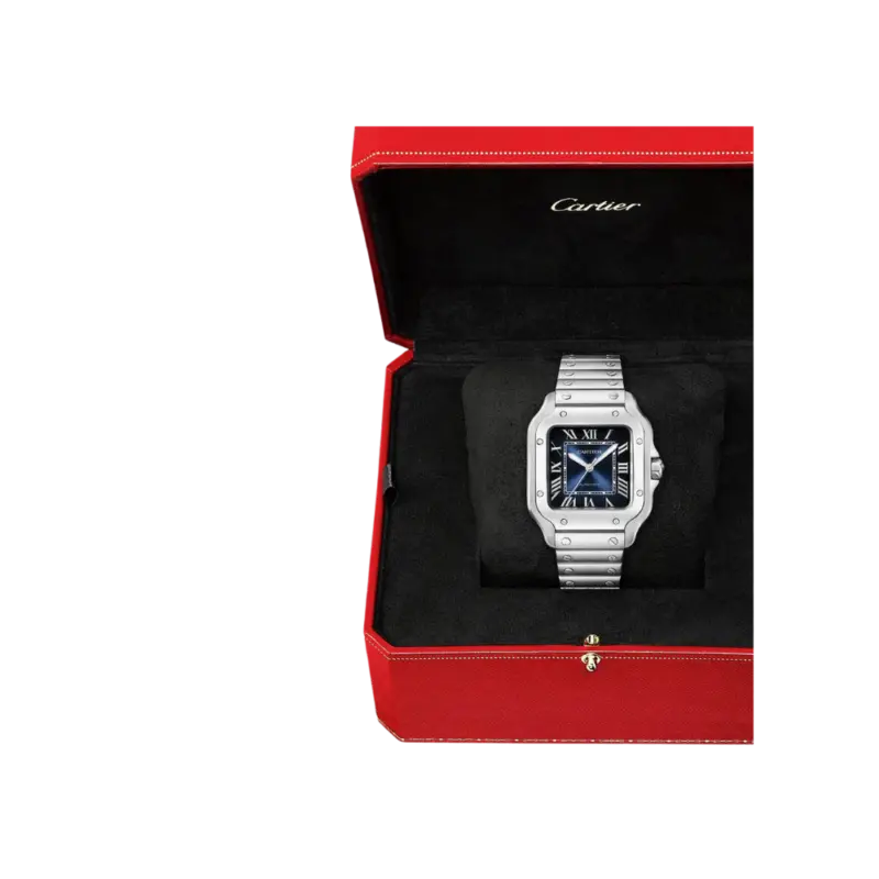 Santos de Cartier Medium Blue Dial Automatic - Image 6